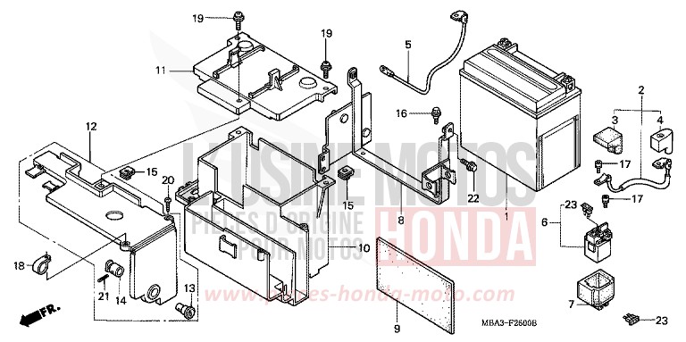 BATTERIE de Shadow Aero NOIR (NH1A) de 1997